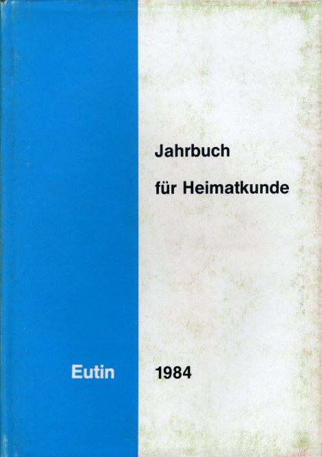   Jahrbuch für Heimatkunde Eutin 1984. 18. Jahrgang. 