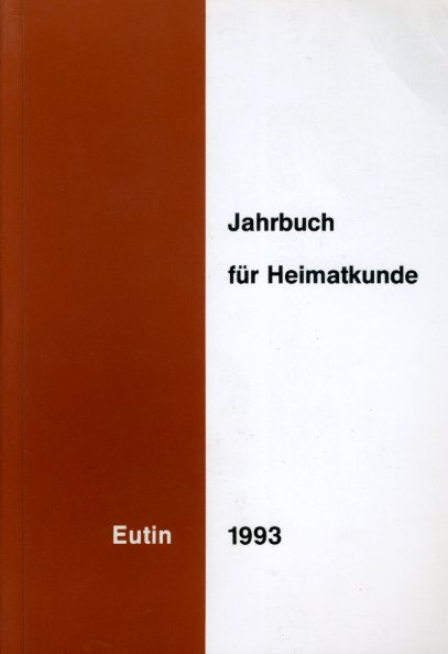   Jahrbuch für Heimatkunde Eutin 1993. 27. Jahrgang. 