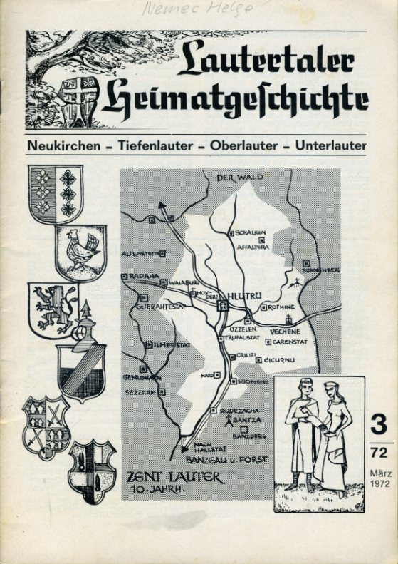   Lauertaler Heimatgeschichte. Neukirchen - Tiefenlauter - Oberlauter - Unterlauter. Heft 3. März 1972 