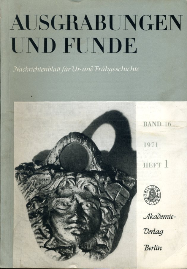   Ausgrabungen und Funde. Nachrichtenblatt für Ur- und Frühgeschichte. Bd. 16, (nur) Heft 1. (Sachsen-Anhalt-Heft) 