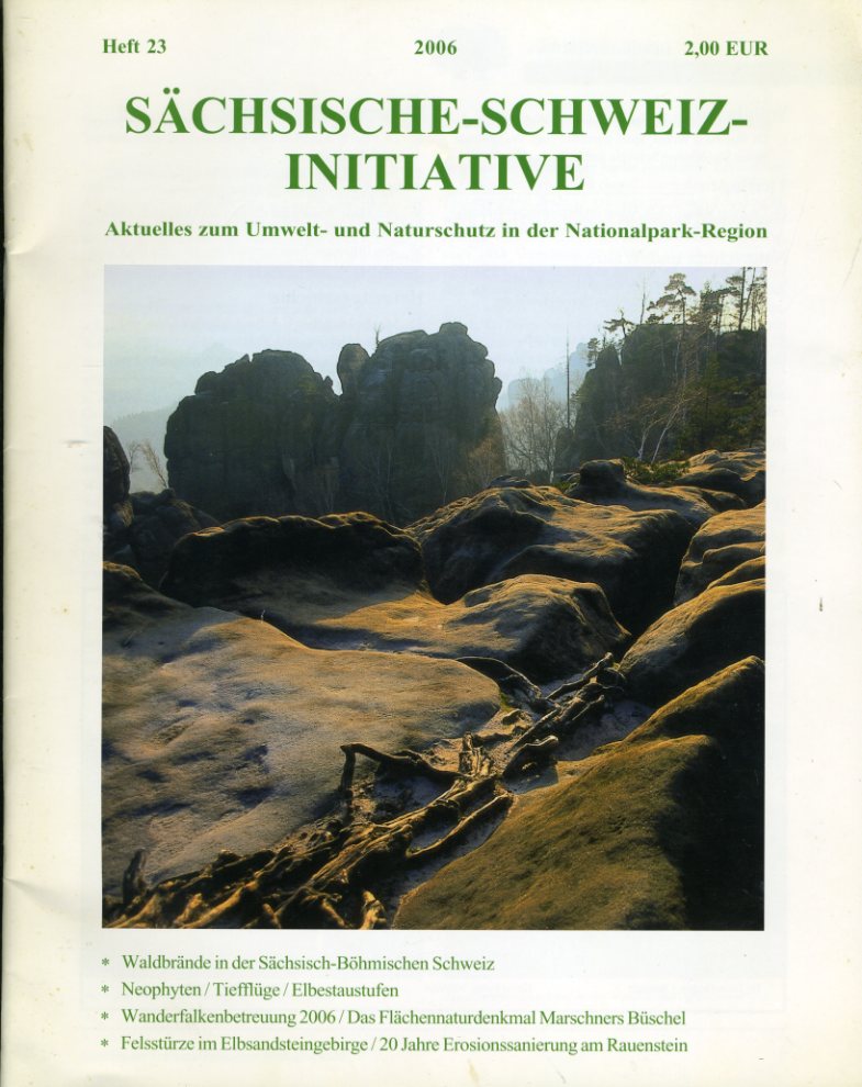   Sächsische-Schweiz-Initiative. Aktuelles zum Umwelt- und Naturschutz in der Nationalpark-Region Heft 23. 