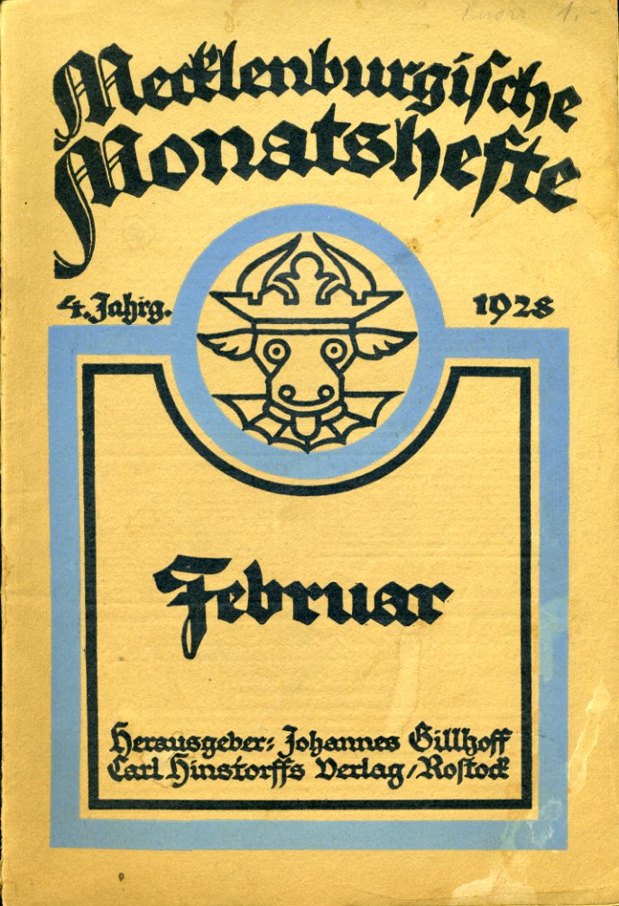  Mecklenburgische Monatshefte. Jg. 4 (nur) Heft 2, Februar 1928. 