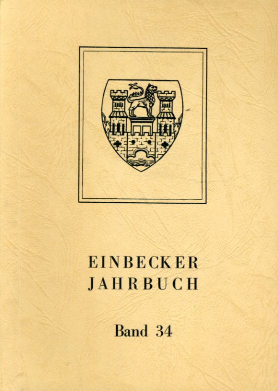 Hülse, Horst (Hrsg.):  Einbecker Jahrbuch. Band 34. 1983. 