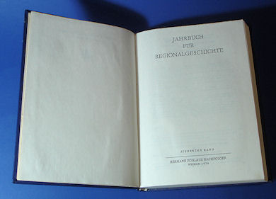   Jahrbuch für Regionalgeschichte Bd. 7. 