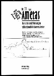   Ametas. Berichte und Meinungen vlkerkundlich Interessierter (nur) Nr. 11. 1996. 