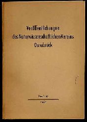   Verffentlichungen des Naturwissenschaftlichen Vereins Osnabrck. Bd. 30. Fr die Jahre 1959, 1960 und 1961. 