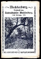   Mecklenburg. Zeitschrift des Heimatbundes Mecklenburg. 8. Jg. (nur) Heft 4. 