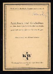 Wagner, Annalise:  Anekdoten und Geschichten aus dem Land Mecklenburg Strelitz. Schriftenreihe des Karbe-Wagner-Archivs 11. 
