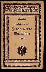 Hebbel, Friedrich:  Herodes und Mariamne, Tragdie in fnf Aufzgen- Reclams Universal Bibliothek. 