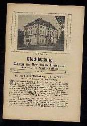   Mecklenburg. Zeitschrift des Heimatbundes Mecklenburg. 19. Jg. (nur) Heft 1. 