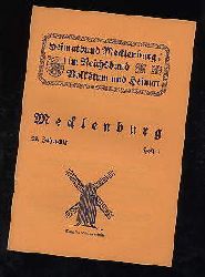   Mecklenburg. Zeitschrift des Heimatbundes Mecklenburg. 28. Jg. (nur) Heft 4. 