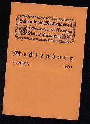   Mecklenburg. Zeitschrift des Heimatbundes Mecklenburg. 32. Jg. (nur) Heft 1. 