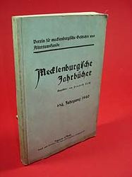 Strecker, Werner (Hrsg.):  Mecklenburgische Jahrbcher Jg. 104, 1940. 