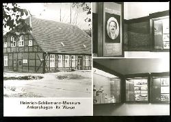   Heinrich-Schliemann-Museum Ankershagen Kr. Waren. Pfarrhaus mit Schliemann-Museum, Ausstellungsrume. 