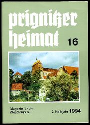   Prignitzer Heimat. Magazin fr die Westprignitz 16. 2. Halbjahr 1994. 