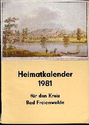   Heimatkalender fr den Kreis Bad Freienwalde 25. 1981. 