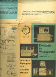 Schlenzig, Klaus:  Signalgeber und drahtlose Schalter.  Elektronik im Wohnbereich I. MV Original-Bauplne. Bauplan 32. 