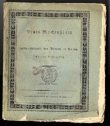   Neues Wochenblatt des Landwirtschaftlichen Vereins in Bayern. 12. Jahrgang 1822 (nur) 2. Heft. 