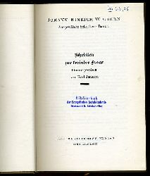 Wichern, Johann Hinrich:  Schriften zur sozialen Frage. Hrsg. von Karl Janssen. Ausgewhlte Schriften, Band 1. 