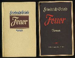Griese, Friedrich:  Feuer. Roman. Deutsche Hausbcherei Band 609. 