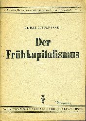 Lange, Max Gustav:  Der Frhkapitalismus. 