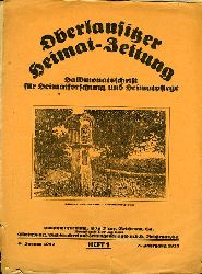   Oberlausitzer Heimat-Zeitung. Halbmonatsschrift fr Heimatforschung und Heimatpflege (nur) 8. Jg. Heft 1 und 2. 