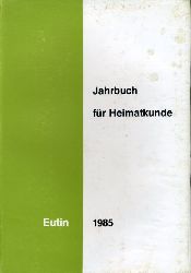   Jahrbuch fr Heimatkunde Eutin 1985. 19. Jahrgang. 