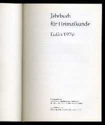   Jahrbuch für Heimatkunde Eutin 1976. 10. Jahrgang. 