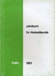   Jahrbuch für Heimatkunde Eutin 1983. 17. Jahrgang. 