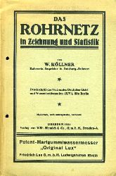 Kllner, Wilhelm:  Das Rohrnetz in Zeichnung und Statistik. Druckschrift des Verbandes Deutscher Licht- und Wasserfachbeamten. 