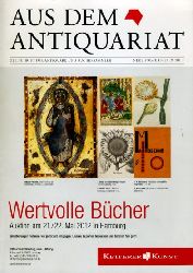   Aus dem Antiquariat. Zeitschrift fr Antiquare und Bchersammler. Neue Folge 10. 2012. Nr. 1. 