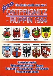   OSTPRIGNITZ - RUPPIN 1994. KREISNACHWEIS HEIMATGESCHICHTE SAGEN STADTPLNE KREISKARTE FIRMENVERZEICHNIS. 4.  JAHRGANG. 