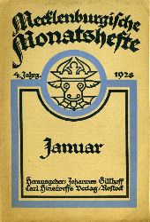   Mecklenburgische Monatshefte. Jg. 4 (nur) Heft 1, Januar 1928. 