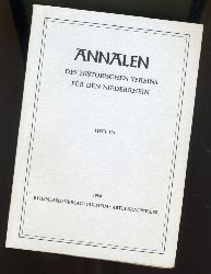   Annalen des Historischen Vereins fr den Niederrhein insbesondere das alte Erzbistum Kln. Heft 191. 