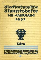   Mecklenburgische Monatshefte. Jg. 8 (nur) Heft 5, Mai 1932. 