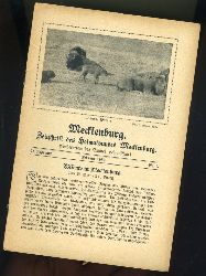   Mecklenburg. Zeitschrift des Heimatbundes Mecklenburg. 25. Jg. (nur) Heft 1. 