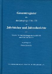 Grewolls, Grete:  Gesamtregister ber die Jahrgnge 1 bis 125 der Jahrbcher und Jahresberichte des Verein fr mecklenburgische Geschichte und Altertumskunde. 