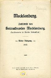   Mecklenburg. Zeitschrift des Heimatbundes Mecklenburg. 8. Jg. (nur) Heft 1. 