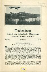   Mecklenburg. Zeitschrift des Heimatbundes Mecklenburg. 8. Jg. (nur) Heft 2. 