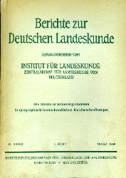   Die Stdte in Schleswig-Holstein in geographisch-landeskundlichen Kurzbeschreibungen. Berichte zur Deutschen Landeskunde, 42. Band, 1. Heft. 