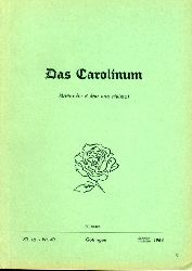 Piehler, Gustav Heinrich (Hrsg.):  Das Carolinum. Bltter fr Kultur und Heimat Nr. 40, 30. Jg. 1964. 