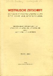 Zuhorn, Karl (Hrsg.) und Alois (Hrsg.) Fuchs:  Westflische Zeitschrift 101/102. Band 1953. Zeitschrift fr Vaterlndische Geschichte und Altertumskunde 