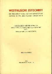 Zuhorn, Karl (Hrsg.) und Alois (Hrsg.) Fuchs:  Westflische Zeitschrift 103/104. Band 1954. Zeitschrift fr Vaterlndische Geschichte und Altertumskunde 