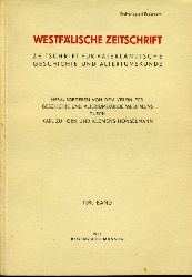 Zuhorn, Karl (Hrsg.) und Klemens (Hrsg.) Honselmann:  Westflische Zeitschrift 109. Band 1959. Zeitschrift fr Vaterlndische Geschichte und Altertumskunde 