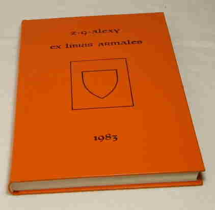 Alexy Zdenko, G.  Ex libris armales, vitae adnexis contemporaneorum de arte et scientia armorum bene meritorum. 