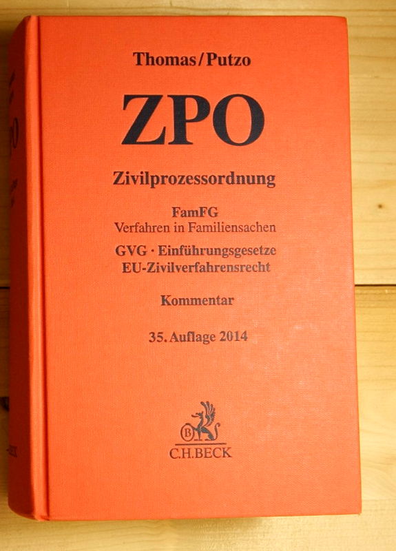Thomas, Heinz; Puzzo, Hans  ZPO Zivilprozessordnung. FamFG Verfahren in Familiensachen.  