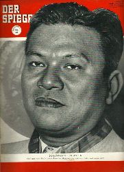 Augstein, Rudolf (Hrsg.)  Der Spiegel. 8. Jahrgang / Heft Nr. 33: 11. August 1954 (Titelthema/-foto: Philippinen-Präsident Ramon Magsaysay / "Internationales") 