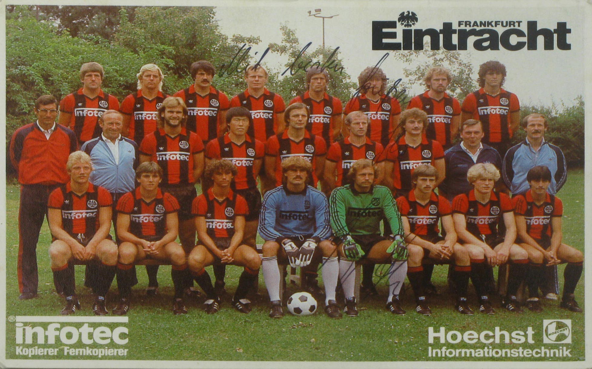   Mannschaftskarte Eintracht Frankfurt um 1983 