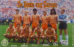   Mannschaftskarte De Beste van Europa. Fuballnationalmannschaft Niederlande 1988. 
