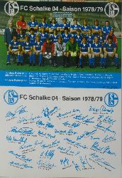  Mannschaftskarte / Doppelkarte FC Schalke 04 (Saison 1978/79) 